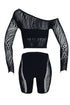 Stefani Hallow Out Top & Shorts SET - Black - EDGEbyKS